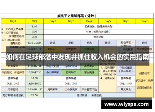 如何在足球部落中发现并抓住收入机会的实用指南